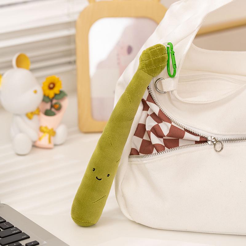 Kawaii Vegetable Plush Keychain Toy - Cute Onion Chili Mushroom Carrot Pendant Soft Cartoon Produce Design for Bags