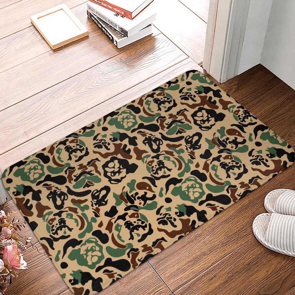 Flecktarn Camo Floor Door Bath Kitchen Mats Anti-Slip Outdoor Military Camouflage Doormat Toilet Entrance Rug Carpet Footpad