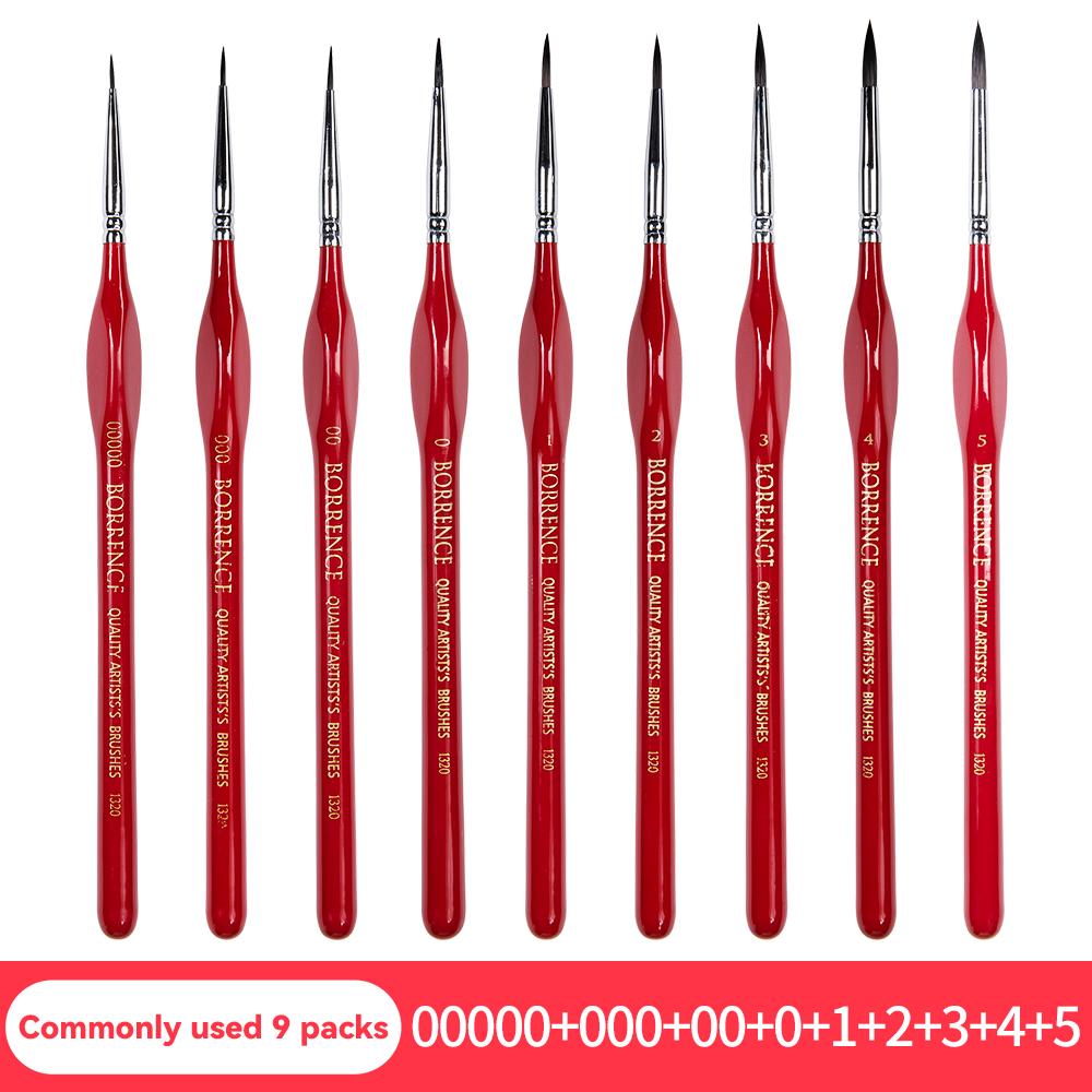 3/4/5/9pcs Miniature Paint Brushes Set Artists Micro Detail Fine Tip Paintbrushes for Gouache Watercolor Oil Acrylic Face Paint