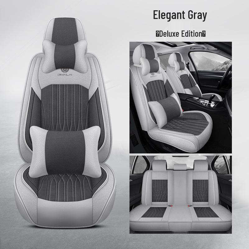 Universal Full Surround Car Seat Covers for All Seasons, Business Style, Five-Seater Coverage