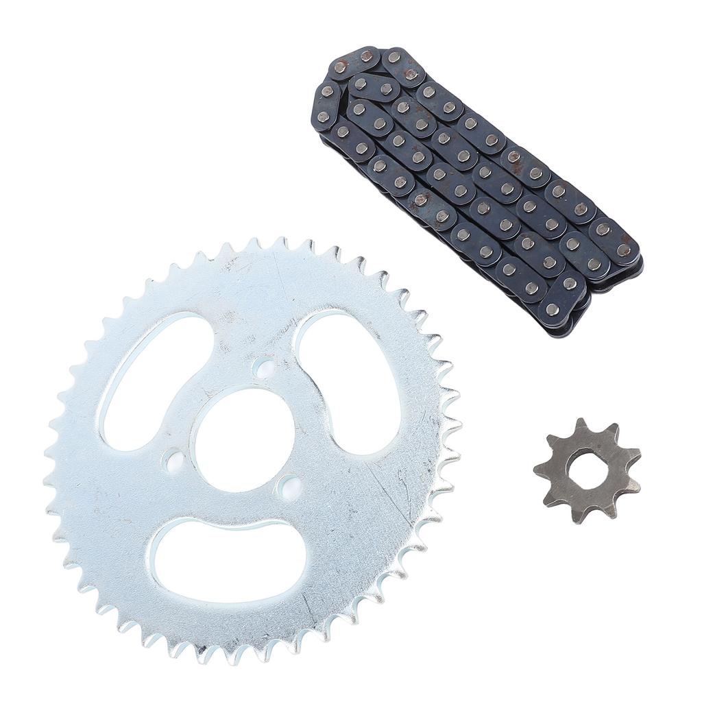 T8F Front Rear Sprocket Chain Kit with 50 Links T8F Chain 3 Hole 44T Rear Sprocket 9T Front Sprocket for Modified Karts Mini Motorcycles