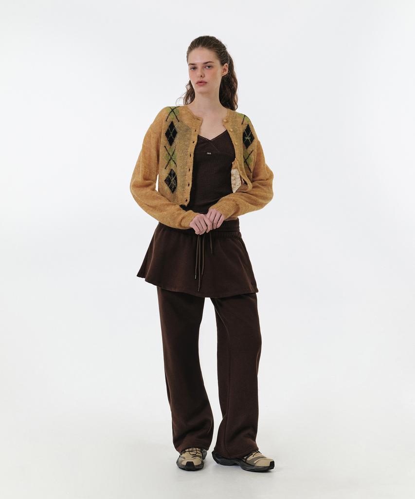 Grove Ren Flared Sweat Skirt (Brown)
