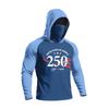 Men Long Sleeve Hooded Sun Protection Shirt with National Flag Graphic Quick Dry Lightweight Athletic Top for Outdoor Activities