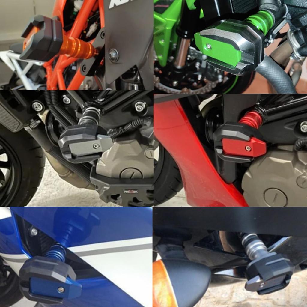 SZYUMO Motorcycle Frame Slider CNC Lowering Protection Fairing Guard Anti Crash Pad Protector Fits Yamaha MT03 MT09 FZ1 FZ6 R3/R25 FZ8/N (Red)