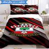 3-teiliges weiches Bettwäscheset mit FC-Wappen-Design, inklusive 1 Bettbezug und 2 Kissenbezügen. Perfekt für Schlafzimmer, Wohnheim, Fan-Geschenk
