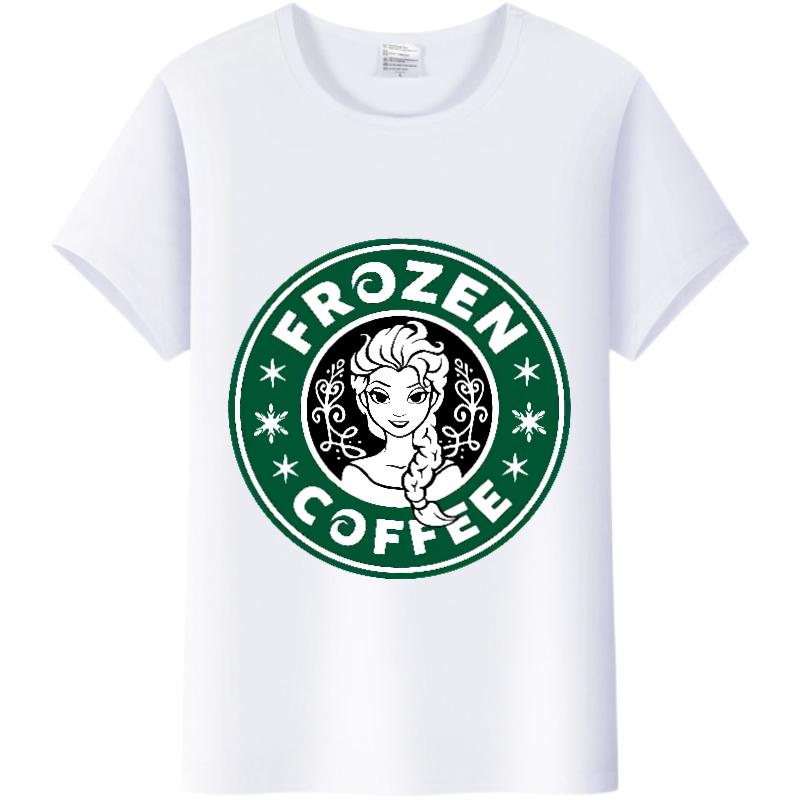 Vintage Disney Cartoon Woman Summer Tees Frozen Elsa Anna Princess Top White Ladies T-Shirts 90S Clothes Plus Size Gothic Blouse