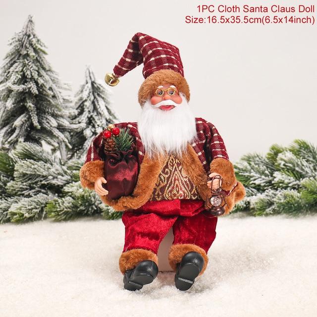 Lalka Świętego Mikołaja Ozdoba na choinkę Wesołych Świąt Dekoracje do domu Navidad Natal Prezenty