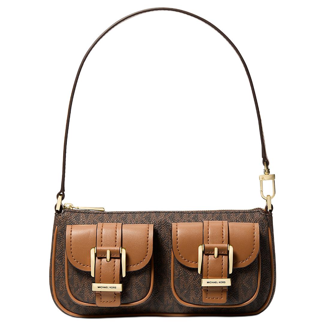 

Michael Kors Logo Gold Hardware Coated Canvas Tote Bag Women handbags Dark-Brown 32S5GZCU1B-BRN Basic Set (Bag)