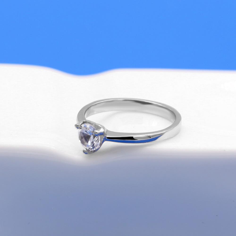 Sweet Temperament Heart Ring Women'S Platinum Plated Simple Ring Girlfriend Girlfriend Gift