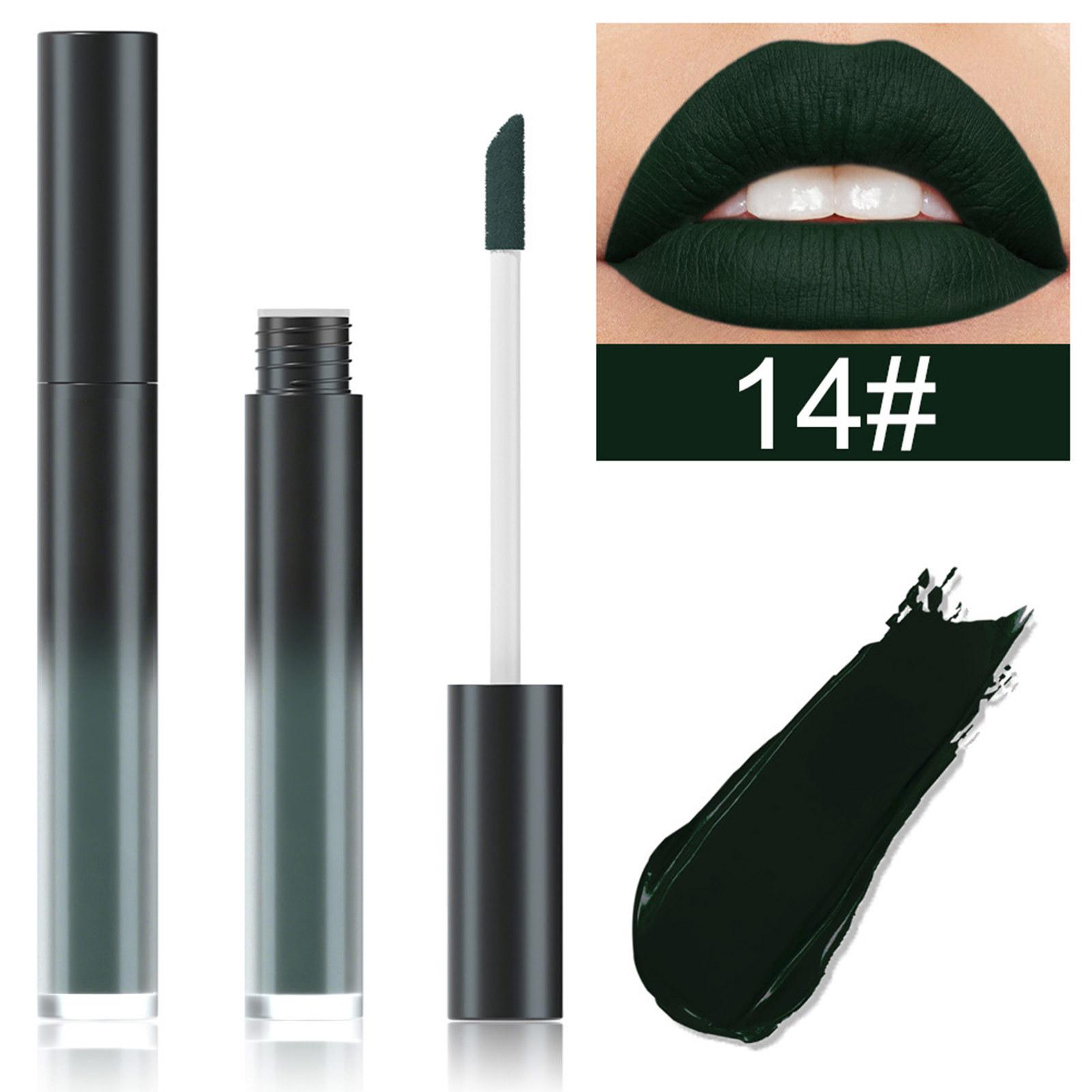 

1 шт. бархатная матовая помада высокопигментированная стойкая нелипкая жидкий блеск для губ не размазывается для повседневного макияжа вечеринки на Хэллоуин One Size