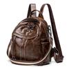 Genuine Leather Backpack for Women Casual Daypack Soft Fashion Shoulders Bag Waterproof Retro Mini Rucksack Girls Ladies