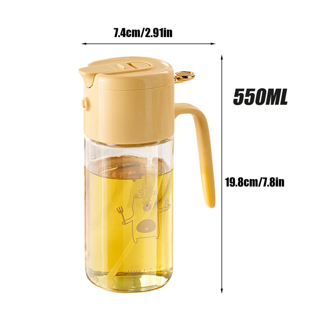 Oil Dispenser For Kitchen Olive Oil Spray Bottle 550ml Glass Condiments Container Kitchen Gadgets For Baking Grilling Camping