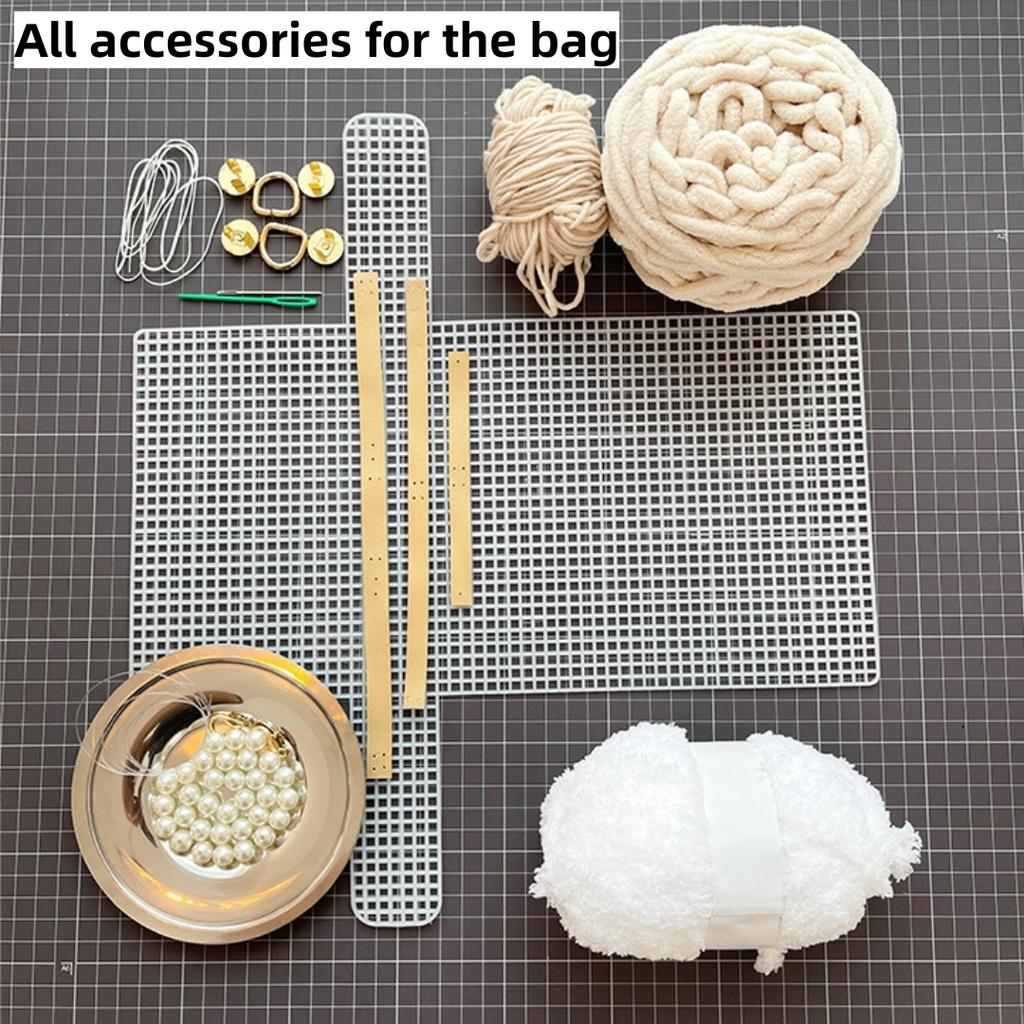 Handmade Knit Crochet Bags DIY Materials Kit Mesh Plastic Frame Sheet for Making Bag Auxiliary Weaving Crossbody Bag Accessories