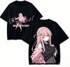 Bocchi The Rock Anime Liebhaber T-Shirt Harajuku Baumwolle Neues Modell High Street Retro Mode Übergroß Unisex Heißes Produkt Weiches Geschenk