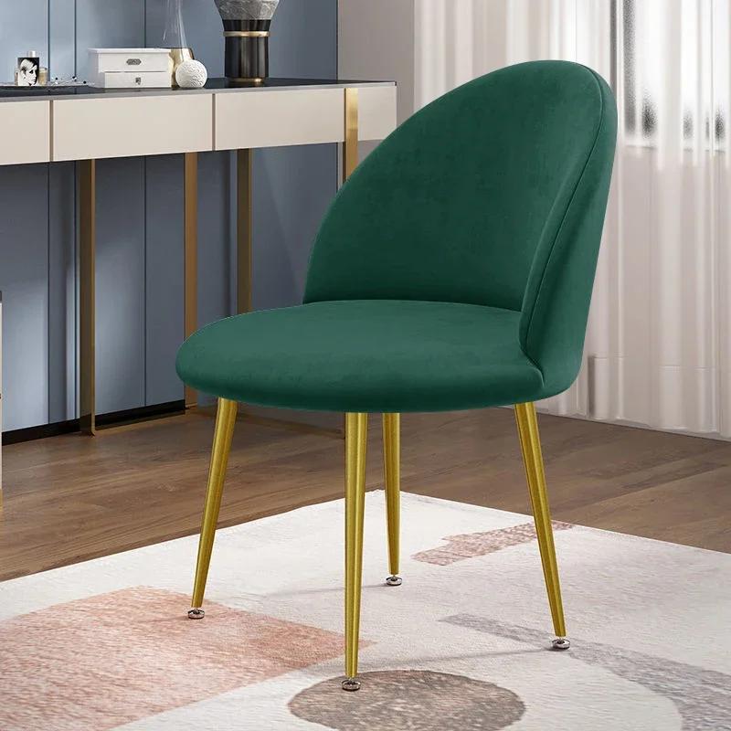 Velvet Duckbill Chair Cover Super Soft Curved Dining Chairs Slipcover Low Back Elastic Seat Covers for Kitchen Hotel Decor 1pc