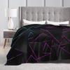 Super Soft BlanketsGirls Boys Airplane Travel Glowing Geometric Shapes On Dark Throw Blanket  Flannel Bedspread For Sofa Cover