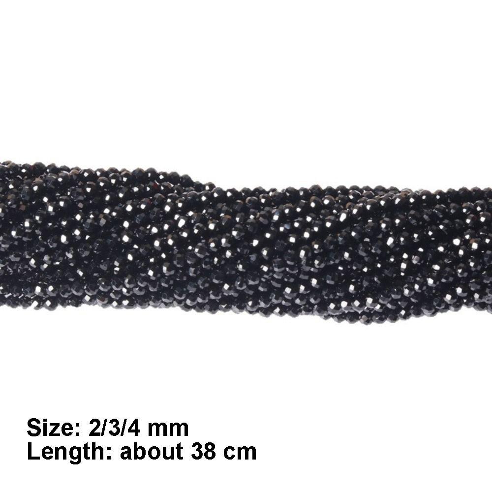 Handmade DIY Bracelets Materials 38cm Loose Spacer Beads Black Spinels Stone Beads Necklace