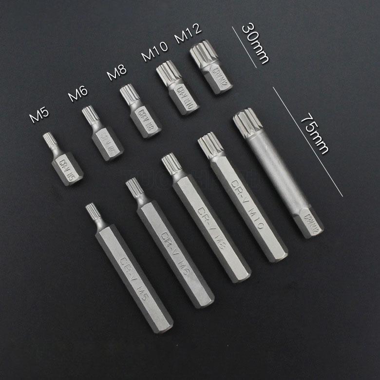40pcs Torx Star Spline Hex Allen Key Socket Bit Set 3/8 & 1/2 Drive Long Deep