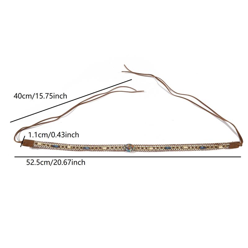 1PC Ethnic Style Women Men Cowboy Hat Band Replacement Adjustable Straw Hat Hoop Decoration Strap