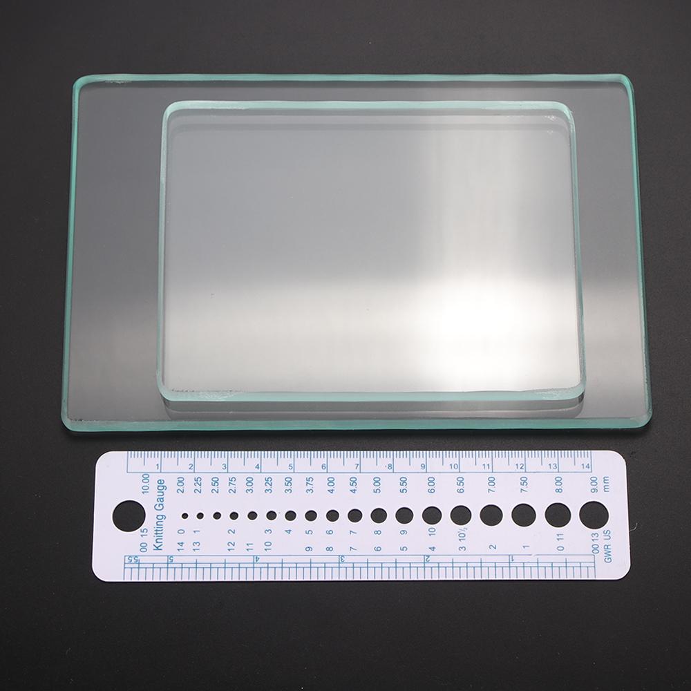 1pcs Leathercraft High-Strength Tempered Glass Pad Tools, Handmade Diy Polishing Board, Diy Handcrafted Glass Scraping Plate