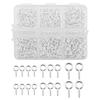 200Pieces Small Screw Eye Pin  Hook Eye Screw Hook Eyelets Screw 3 Different Size for Jewelry Making Pendant Beads