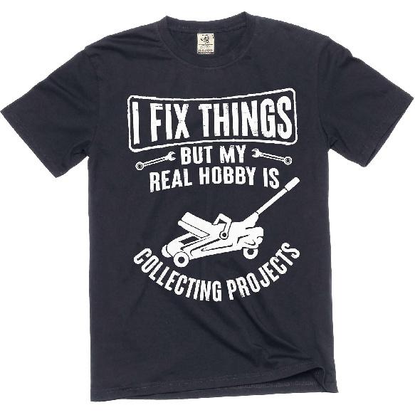 Men's Funny Garage DIY Mechanic T-Shirt fix Things Collect Projects Sarcastic Tshirt