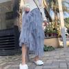Tulle Skirt Women Long Mesh Skirt Spring Summer Black Pink Net Yarn High Waist Pleated Skirt Female