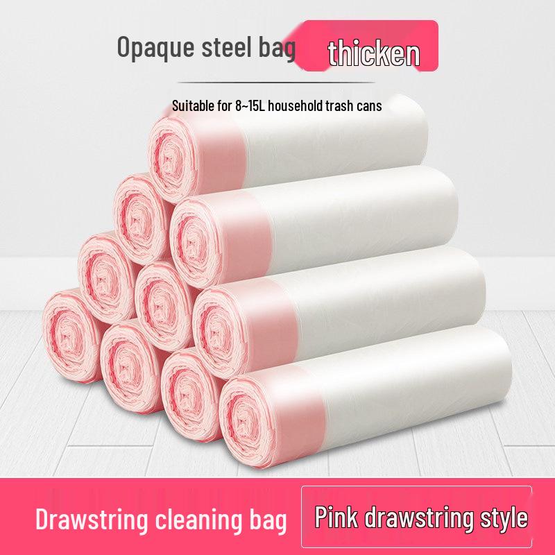 Large Thickened Handheld Drawstring Trash Bags for Kitchens, Dorms, Offices, and Home Use - Disposable Cleaning Bags