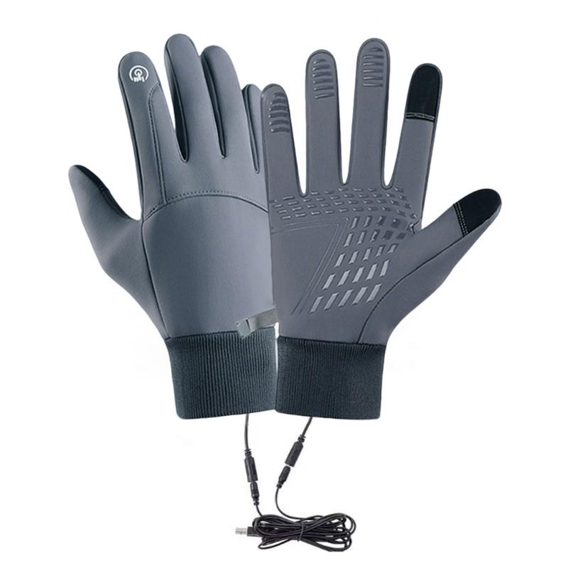 Rechargeable USB Heated Gloves for Cold Weather Cycling Thermals Insulation Windproofed Design Touchscreens Fingers
