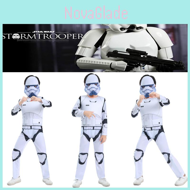 Star Wars Imperial Stormtrooper Cosplay Costume Bodysuit With Eva Mask For Kids Anime Party Gift