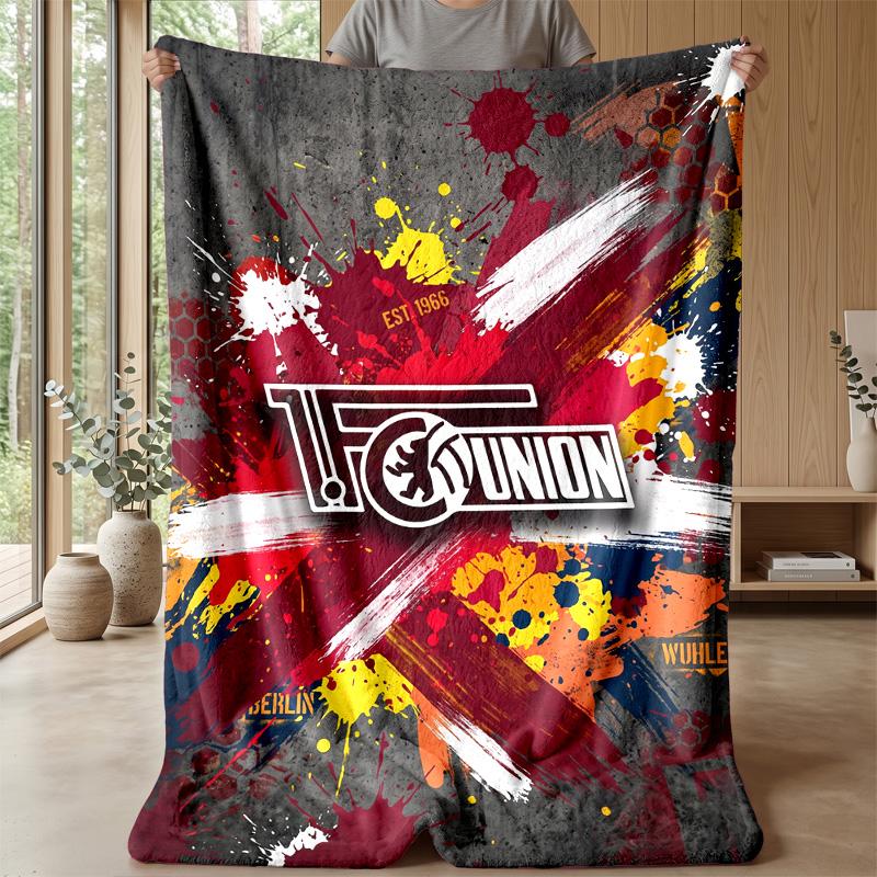 Coperta in pile di flanella morbida FC Union Berlin Leggera Accogliente Calda Coperta da lancio per divano letto Decorazione per la casa