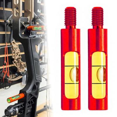 1/2 Pezzi Livella a Bolla per Arco Berger Leggera Mirini per Arco Compound da Tiro con l'Arco Supporto Strumento di Livellamento per la Regolazione Vite Universale