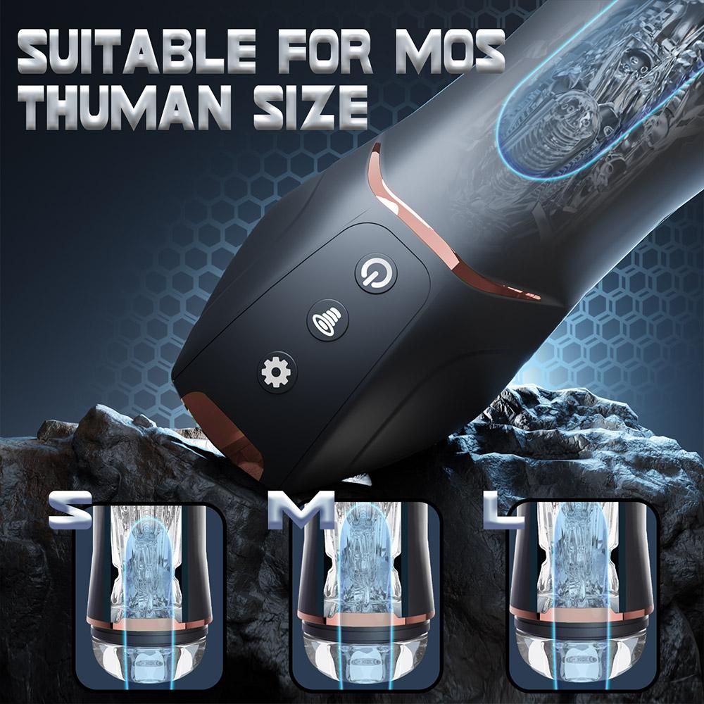 Hands-Free Pocket Pussy Male Masturbator with 5 Sucking and 10 Vibration Modes, Automatic Sucking Male Masturbator