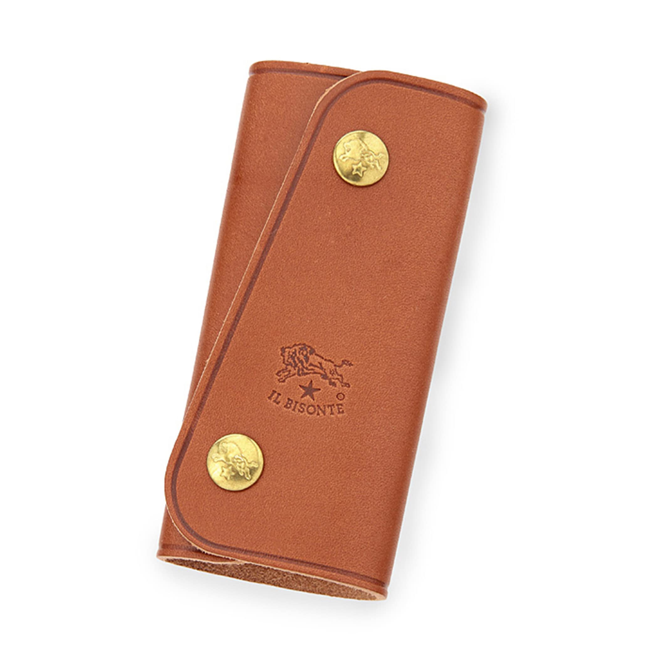 

Key Case Leather Genuine Leather Cowhide Unisex 11cm Brown Red Brown [IL BISONTE] Women s Men s Size