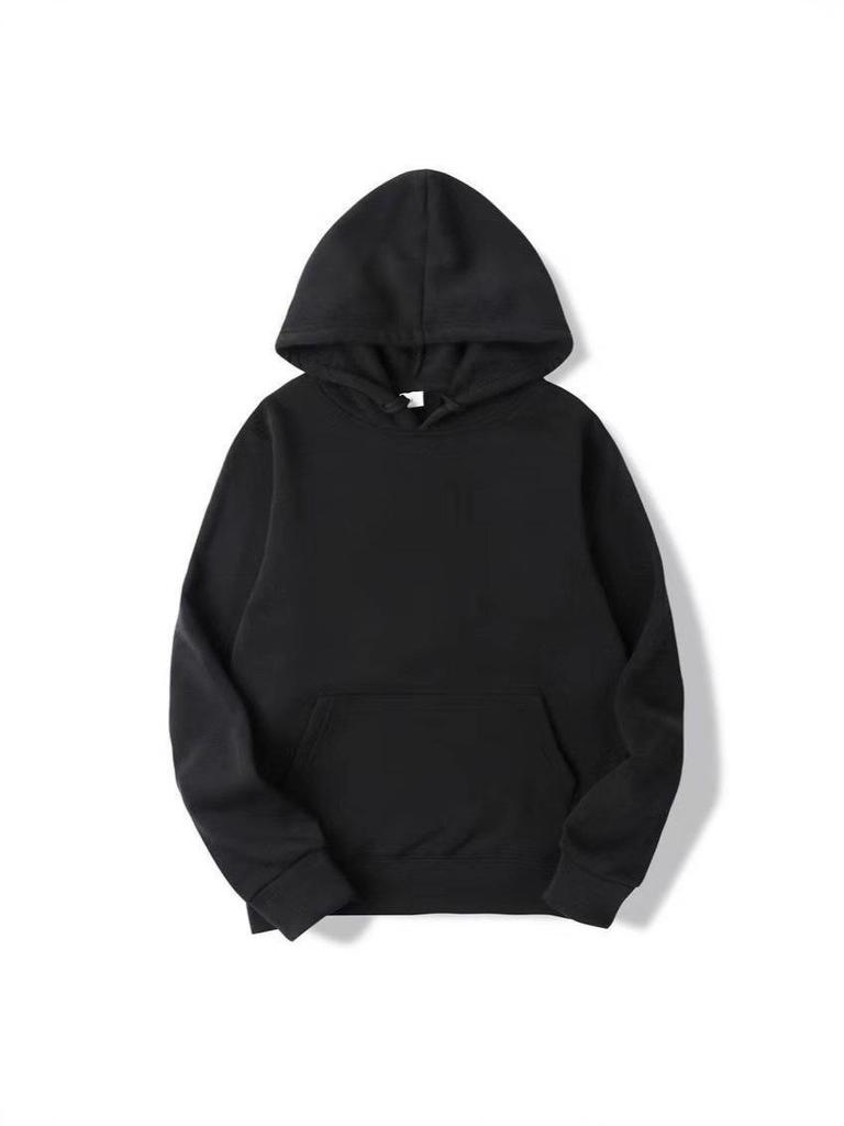 Europe Unisex Fleece Hoodie - Autumn/Winter Solid Color