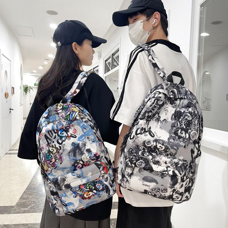 Uczeń Gimnazjum Tornister Duża Pojemność Plecak z Graffiti Plecak Unisex