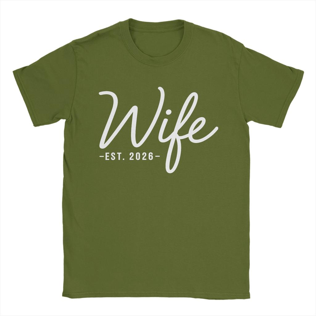 Wife 2026 Future Bride Engaged Wedding 100 Cotton T Shirt For Men Summer  Y2K Fun TShirts ONeck Trendy Cool Tees Oversized