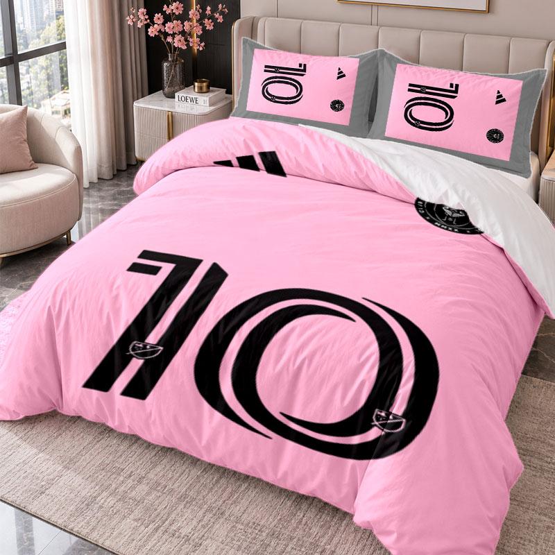 Messi 3Pcs Bedding Set Duvet Cover With Two Pillowcases For Bedroom Home Decoration