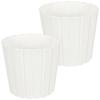 Plastic Flower Pot For Flowers And Herbs On The Balcony Or Terrace, White, 29 Cm, 2 Pcs.