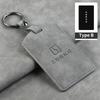 Suede Car NFC Card Key Case Cover Key Bag Shell Holder Protection Keychain For ZEEKR 001 Smart Remote Keyless Stying Accessories