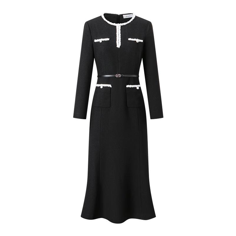 

PORTS Женское платье из ацетатной смеси с цветными блоками ALQ9D021TWB037 XL (10)