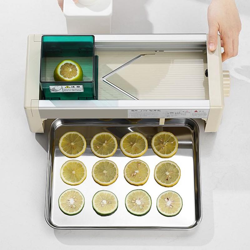 QH-139 fruit slicer manual vegetable cutting machine fruit slicer 15 gear adjustable cutting thickness lemon slicing tool.