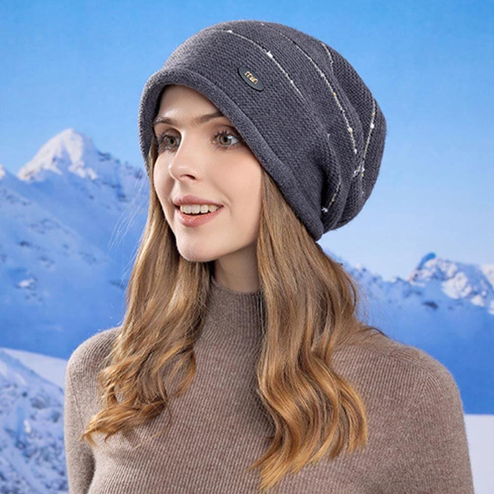 Warm Beanies Short Brim Ear Protection Hat Casual Bonnet  Outdoor
