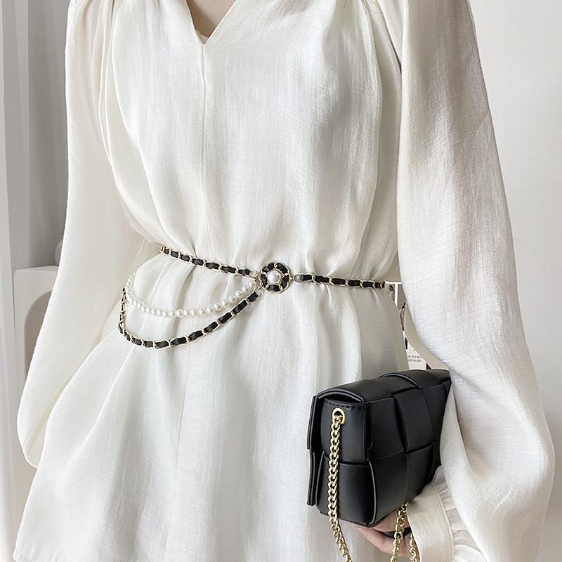 Chic Multi Layered Pearl And Gold Metal Waist Chain For Women Ideal For Fashion Forward Styles