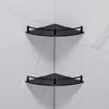 Pack Of 2 Corner Floating Shelf Space Saving Designs with Plastic Glass & Metal Parts Simple Installation for Bathroom