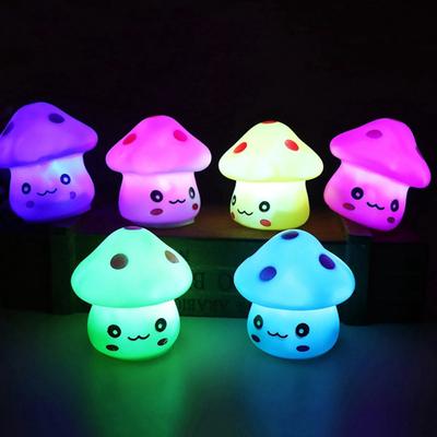 Night Light Fantastic Vinyl Mushroom Cute Light LED for Desk Decor