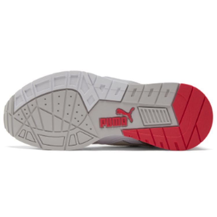 Puma Mirage Mesh Round Toe Lace-Up Low-Top Lifestyle Sneakers Unisex Sneakers Gray Red 381014-04