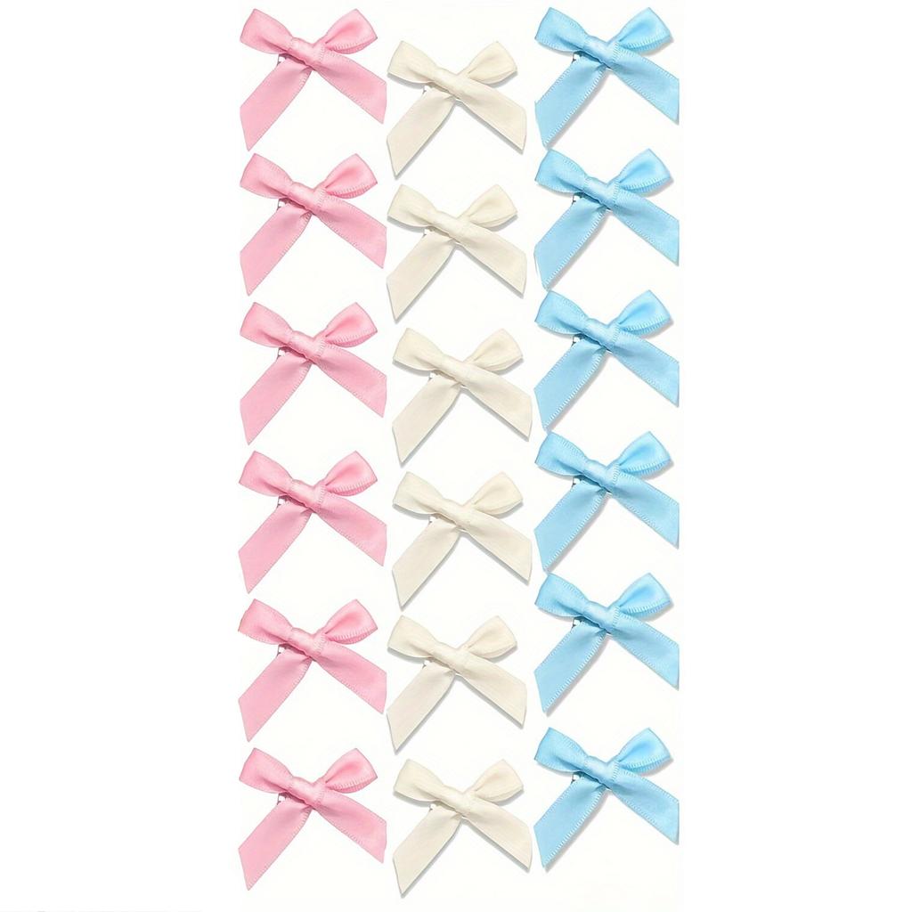Pack Of 30 Mini Satin Bow Hair Clips For Women Girls Children Pink Black White Hair Accessories For Weddings Parties