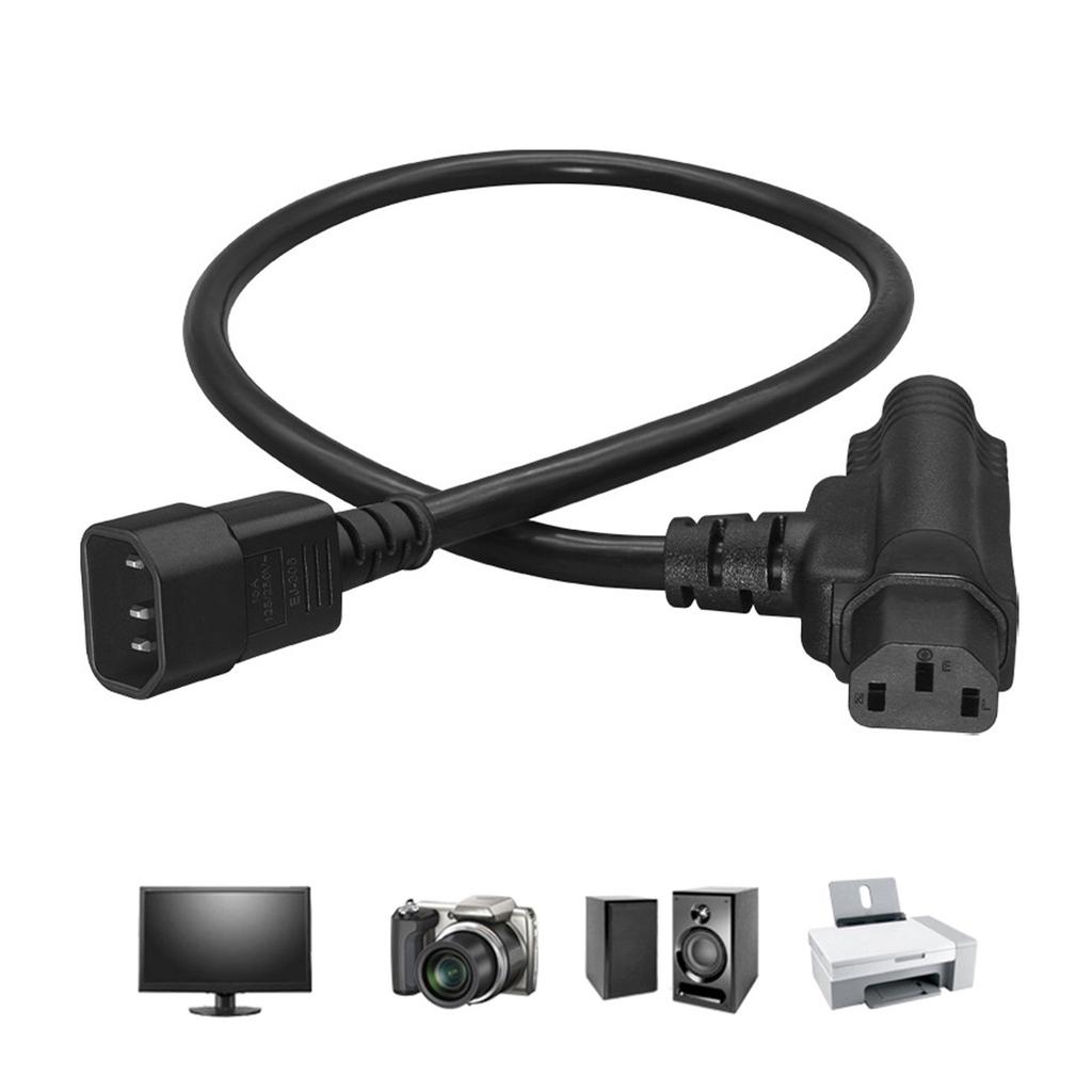 Heavy Duty Flexible Extension Cable C14 to C13 5-15R Power Cord For Home Office Electronics Computer Power Adapter Cord