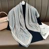 European simple black and white polka dot 91 simulated silk scarf women commuting versatile scarf suit shirt decoration